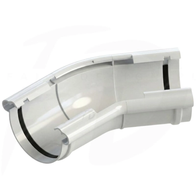 Narożnik uniwersalny 120⁰ - 145⁰ PVC ⌀ 130 firmy KROP kolor biały